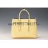 Prada Saffiano Double Tote Yellow Replica