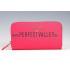 Prada Saffiano Leather Zip Around Rose Wallet