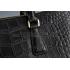 Prada Saffiano Crocodile Leather Black Bag