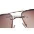 Prada Aviator Gold Frame Beige Temples Sunglasses 308227