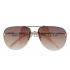 Prada Aviator Gold Frame Beige Temples Sunglasses 308227