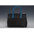 Prada Double Tote Black With Blue Python Handles 18926806