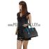 Prada Double Tote Black With Blue Python Handles 18926806