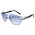 Prada Aviator Silver Frame Blue Lenses Sunglasses 308149