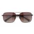 Prada Square Linea Rossa Logo Brown Frame Sunglasses 308219