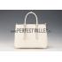 Prada Saffiano Double Tote White