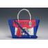 Prada Front Pocket Blue - Fuchsia & Python Handles Tote 18926813