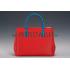 Prada Double Tote Red With Blue Python Handles 18926808