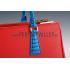 Prada Double Tote Red With Blue Python Handles 18926808