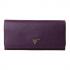 Prada  1M1137 Wallet Cow Leather Purple