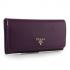 Prada  1M1137 Wallet Cow Leather Purple