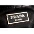 Prada Promenade Black And Blue Small Crocodile Bag