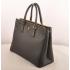 Prada  16625M Ladies Ostrich Skin Black Handbag