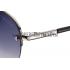 Prada Aviator Silver Frame Black Temples Sunglasses 308230