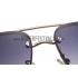 Prada Aviator Silver Frame Black Temples Sunglasses 308230