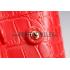 Prada Saffiano Crocodile Leather Black And Red Bag