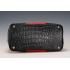 Prada Saffiano Crocodile Leather Black And Red Bag