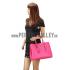 Prada Saffiano Double Tote Rose Pink Replica