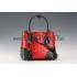 Cheap Prada Saffiano Crocodile Leather Black And Red Small Bag