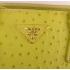 Prada  16625M Ladies Ostrich Skin Green Handbag