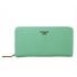 Prada  1M1136 Wallet Cow Leather Green