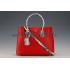 Prada Double Tote Red With Python Handles