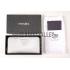 Prada Saffiano Leather Zip Around Small Silver Wallet