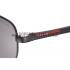 Prada Square Linea Rossa Logo Black Frame Sunglasses 308218