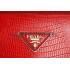 Prada Double Tote Crocodile Leather Bag Red Replica