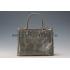 Prada  Patent Leather Satchel Grey