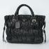 Prada  BN1788 2way Cow Leather Black Handbag