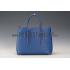 Prada Saffiano Double Tote Blue