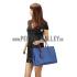 Prada Saffiano Double Tote Blue