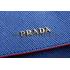 Prada Saffiano Double Tote Blue