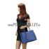 Replica Prada Saffiano Double Tote Blue