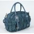 Prada  BL0397 2way Lambskin Blue Handbag