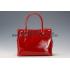 Prada  Patent Leather Satchel Red