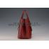 Prada Double Tote Dark Red