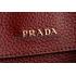 Prada Double Tote Dark Red