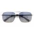 Prada Square Linea Rossa Logo Silver Frame Sunglasses 308221