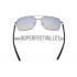 Prada Square Linea Rossa Logo Silver Frame Sunglasses 308221