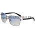 Prada Square Linea Rossa Logo Silver Frame Sunglasses 308221