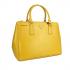 Cheap Prada  1801 Totes Cow Leather Yellow Handbag