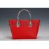 Prada Front Pocket Red - Blue & Python Handles Tote 18926816