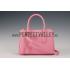 Prada Saffiano Mini Double Zip Tote Dark Pink