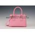 Prada Saffiano Mini Double Zip Tote Dark Pink