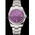 Rolex Oyster Perpetual Red Grape Dial Stainless Steel Case And Bracelet