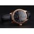 Swiss Rolex Cellini Black Dial Rose Gold Markings Rose Gold Case Black Leather Strap Replica