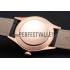 Swiss Rolex Cellini Black Dial Rose Gold Markings Rose Gold Case Black Leather Strap Replica