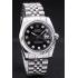 Rolex Datejust Black Dial Diamonds Ribbed Bezel 7458